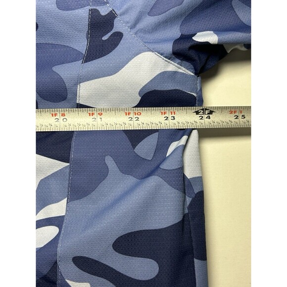 Men's M Winter Skiing Jacket Blue Camo Fleece Coat Insulated Thermal Waterproof - Picture 6 of 11